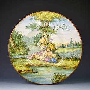 Prato Narciso na fonte, Manufatura Ginori, segunda metade do séc. XIX